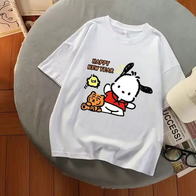 

Sanrio Pochacco Graphic T Shirts Aesthetic Tops Harajuku Summer Oversized T Shirt Multicolor Gril Gothic Y2k Top Women Clothes