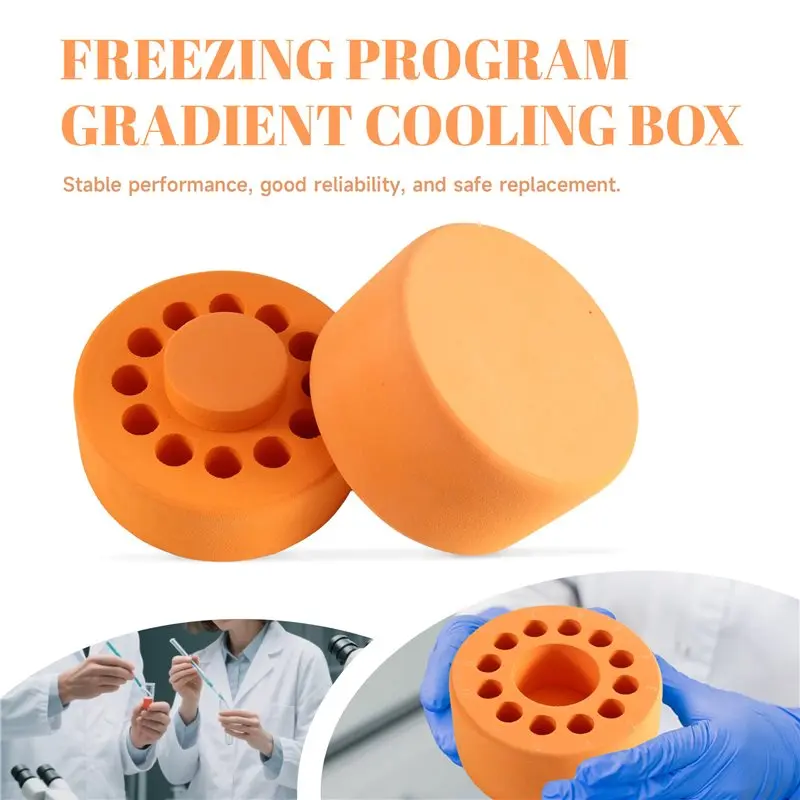 AB41-Cell Freezing Box Gradient Cooling Box 12 Well Cell Cryopreservation Box Laboratory Tools