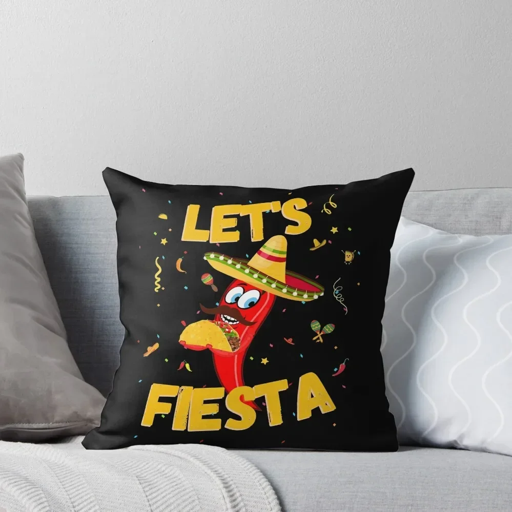 

Let's Fiesta Throw Pillow Christmas Pillow Cases pillowcases for sofa cushions Pillow Case Christmas Decorative Cushion