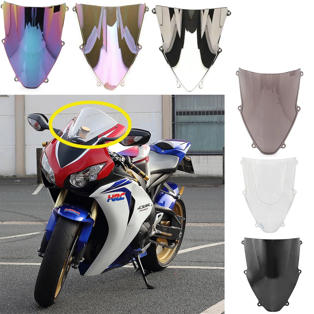 

Передний прозрачный/темный/иридиевый ветровой дефлектор, лобовое стекло, двойной пузырь для Honda CBR1000RR 2017-2024