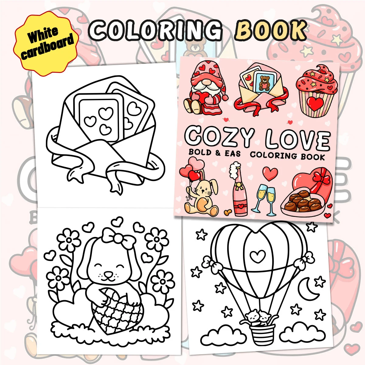 Comfortable daily life coloring book, Warm scenes like travel & dates, relaxing DIY doodling for stress relief.
