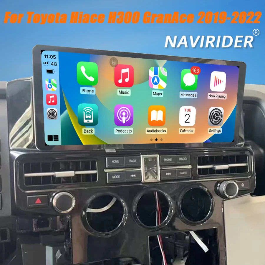 For Toyota Hiace H300 GranAce 2019-2022 Android 14 Autoradio Stereo Multimedia Video Player Car GPS Navigation Carplay Head Unit
