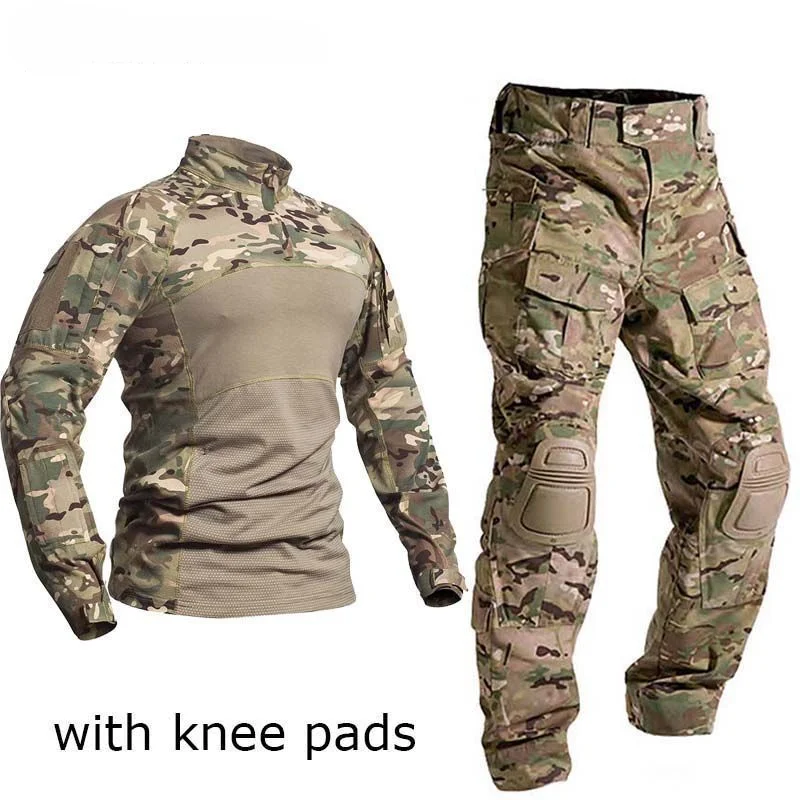 Sapo de manga comprida masculina, roupa de camuflagem, CP noturna, conjunto tático, ventilador militar, roupa CS, algodão puro, primavera, outono