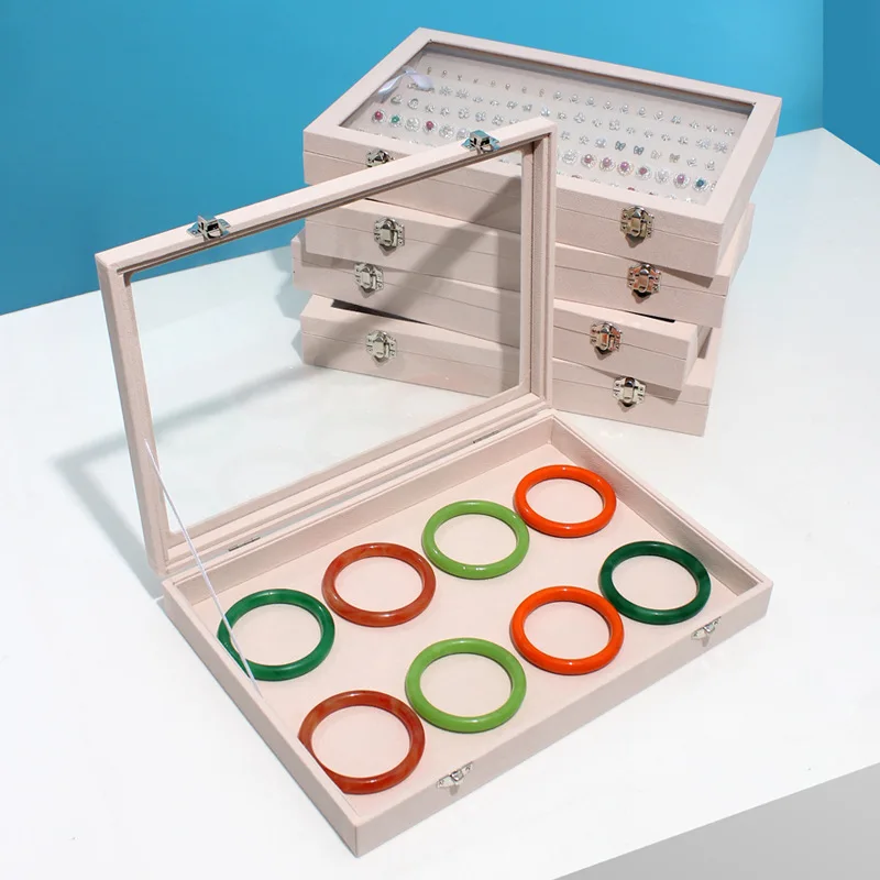 

Прозрачная витрина для ювелирных изделий, коробка для колец, органайзер для ювелирных изделий, чехол для ювелирных брелоков, чехлы для настольных сережек, коробки для хранения