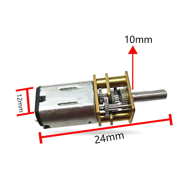 Motor de reducción GA12-N20 coche inteligente 3V15 giro Micro DC Motor de reducción de engranajes Motor de baja velocidad