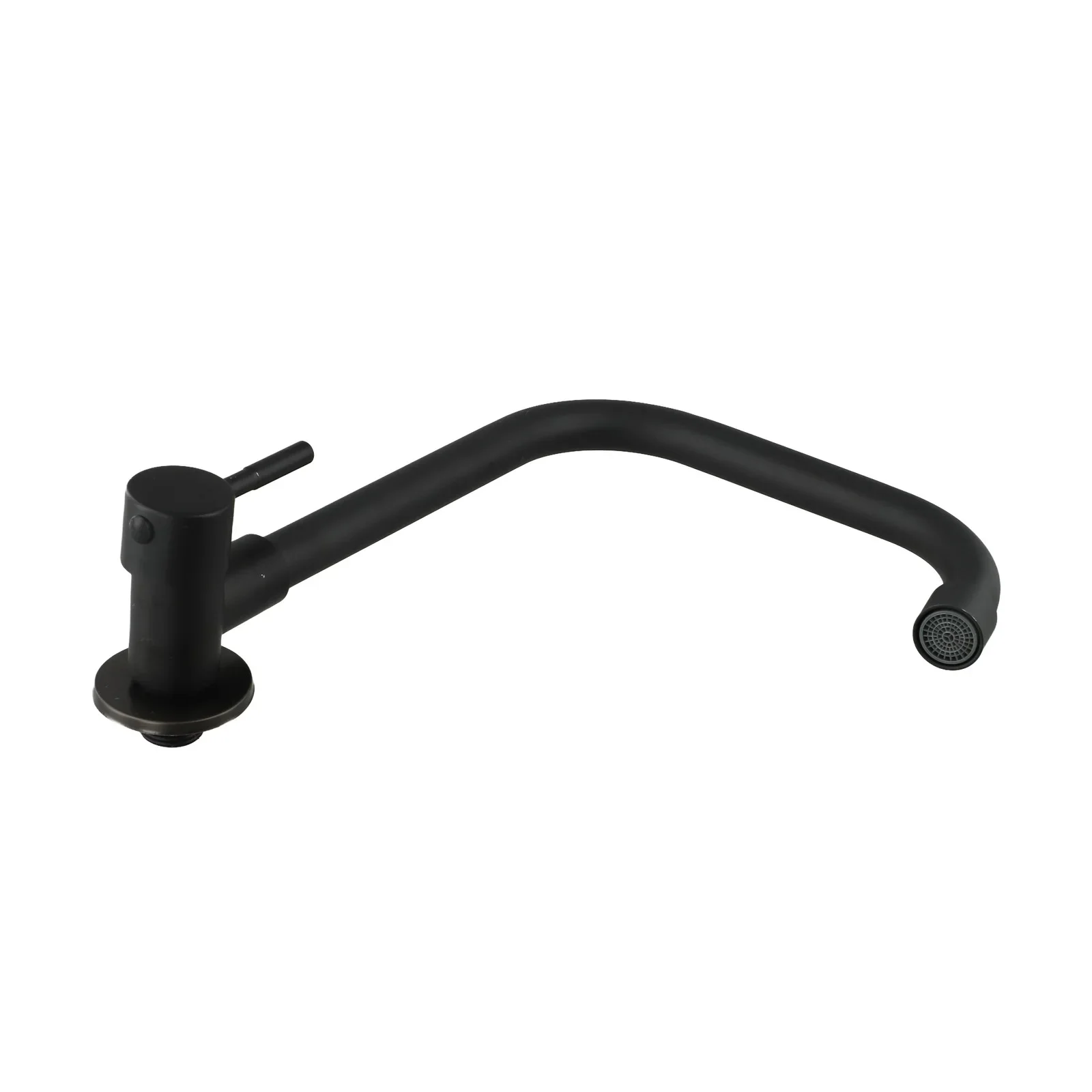 Energy Saving Faucet Design Cold Water Tap Black Kitchen Faucet Stainless Steel Construction Water-Saving Features