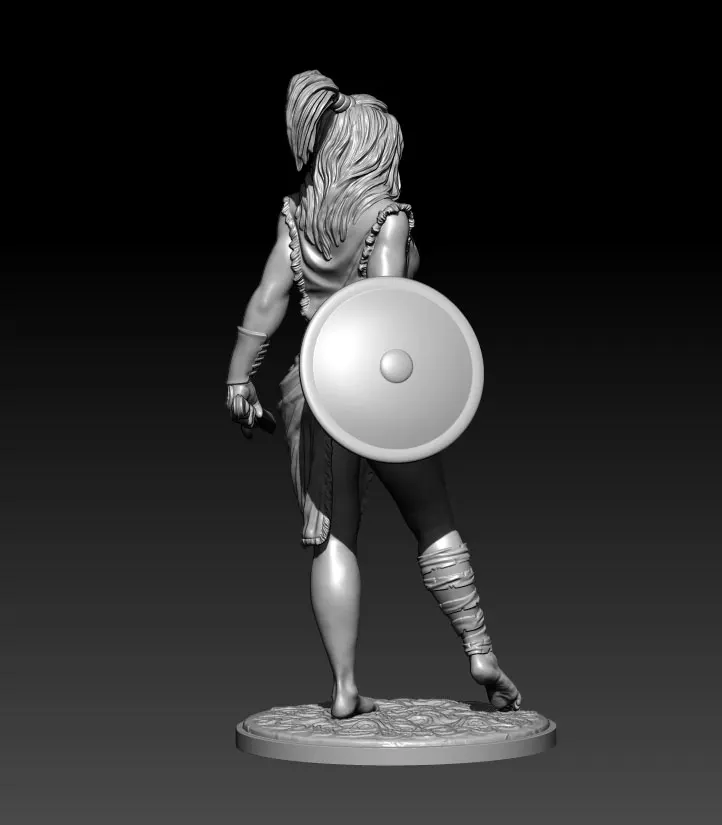 1/24 75mm 1/18 100mm Resin Model Kits Female Warrior Figurine Sculpture Unpainted No Color RW-741