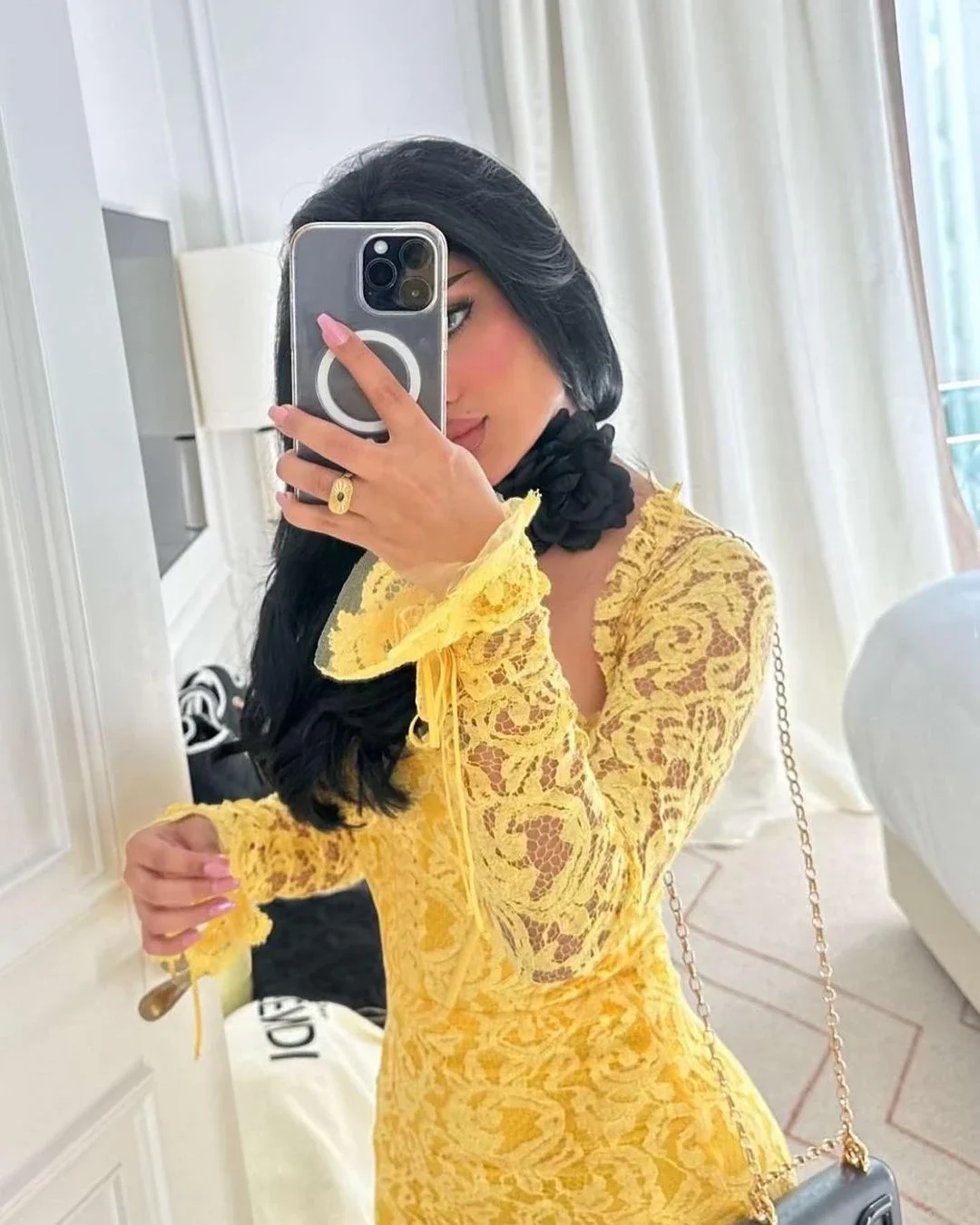 Saudi Yellow Lace Prom Dresses Sexy Square Cocktail Party Dresses Women Long Sleeves Birthday Formal Occasion Evening Gowns