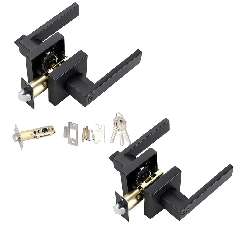 Heavy Duty Door Lever Door Lock Square Door Handle Privacy Door Levers