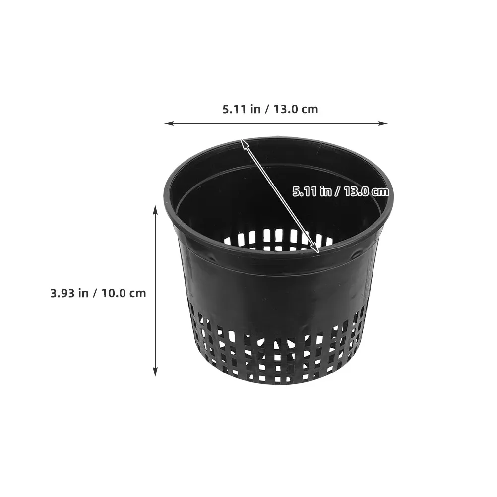 10Pcs Slotted Mesh Net Pots Hydroponic Planters for Aquatic Plants Balcony Gardening Soilless Cultivation Aeration Drainage Root
