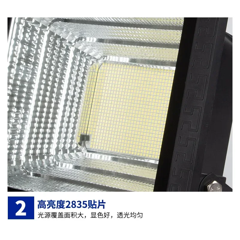 Luces de inundación solares con control remoto para exteriores, 50-500W, IP67, impermeable, alimentado por energía Solar, Reflector, lámparas de pared