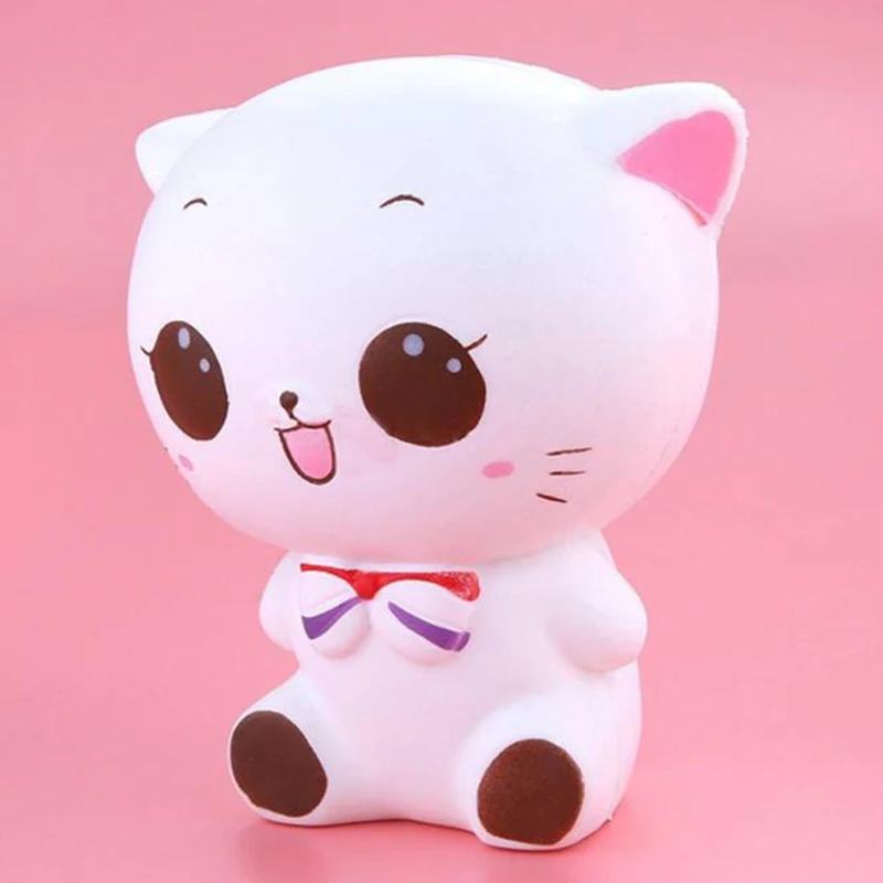 Jumbo Cute Cat Squishy Cartoon bambola Montessori spremere giocattoli lento aumento crema morbida profumata antistress giocattolo regalo per bambini