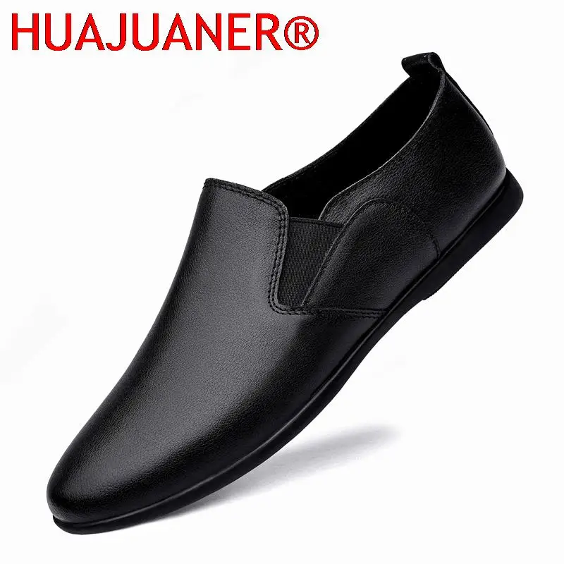 

Fashion Men Shoes Casual Luxury Brand Summer Business Flats Mens Loafers Genuine Leather Moccasins Male Slip on Driving Shoes