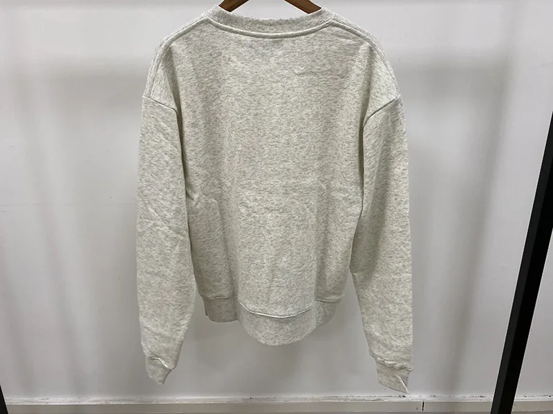 Women's Grey and Navy Sweatshirt Cotton Crew Neck Long Sleeve Relaxed Fit Autumn Winter Sweatshirt Female Winter Clothes Women