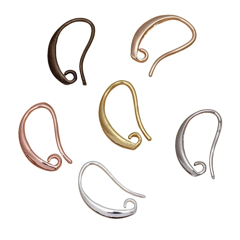 BoYuTe (50 Pieces/Lot) 8*15mm 12*19mm Metal Brass Earring Hooks Ear Hook Materials Handmade Diy Jewelry Accessories