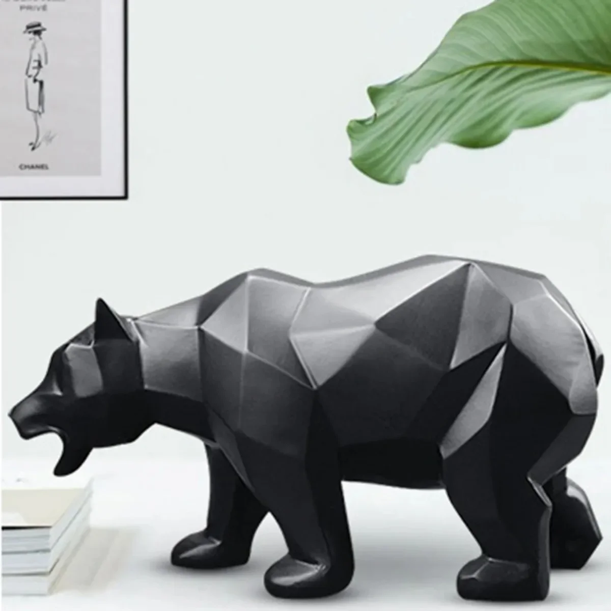 Sculpture Bear Statue Resin Home Decoration Geometric Animal Bear Ornament Nordic Decoration Accessories Modern Crafts