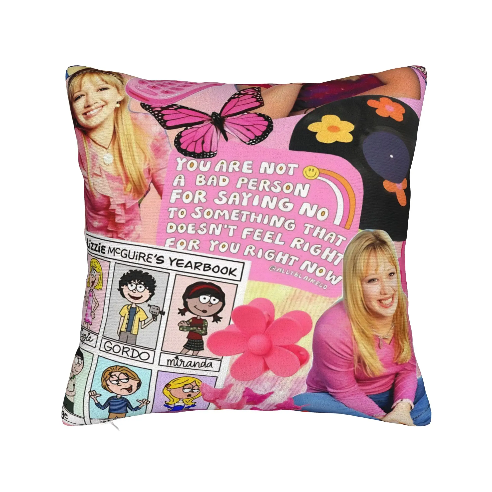 Lizzies Anime McGuires Square Pillowcases Polyester Home  Cushion Case Funny Decor Pillowcase 40*40