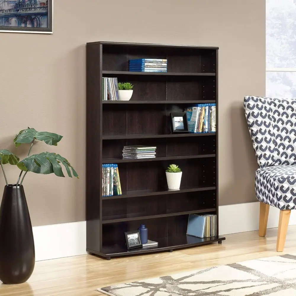 Sauder Multimedia 7 tier Storage Tower, Cinnamon Cherry inish
