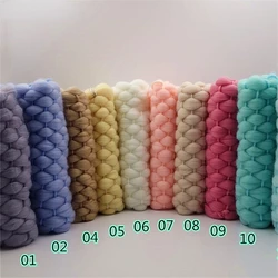 45x40cm Handmade Wool Blanket Basket Stuffer Filler Newborn Baby Photography Backdrops Photo Studio Props Shower Gift