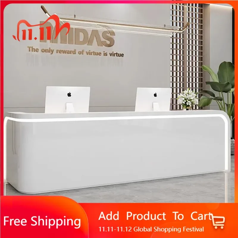 

Unique Pulpit Front Reception Desk Lectern Small Reception Mobile Pulpitos Shop Display Cash Counter Bureau Postmodern Furniture