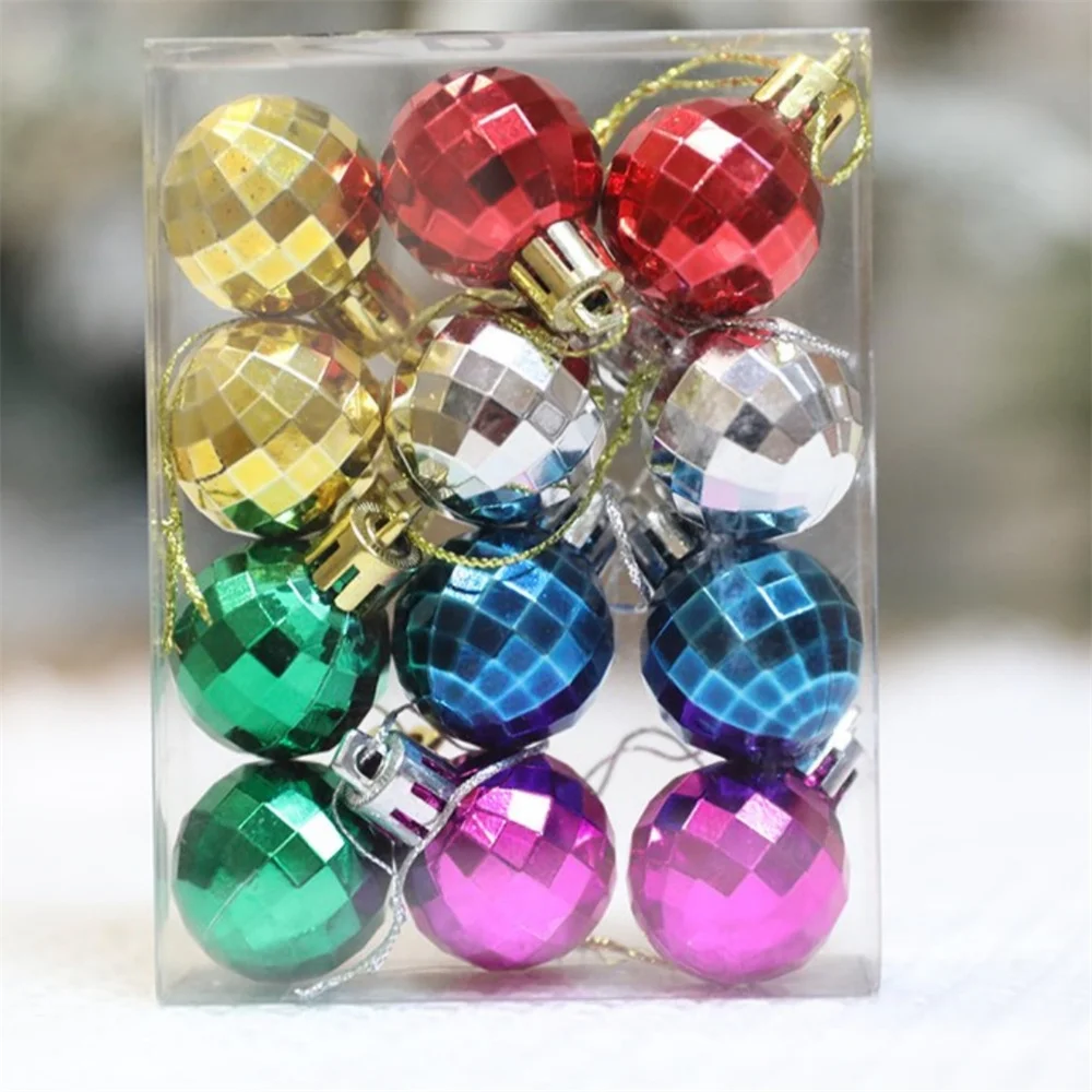 30mm Christmas Xmas Tree Ball Bauble Hanging Home Party Ornament Decor 12/24pc Tree Decoration Balls Xmas Party Hanging Pendant