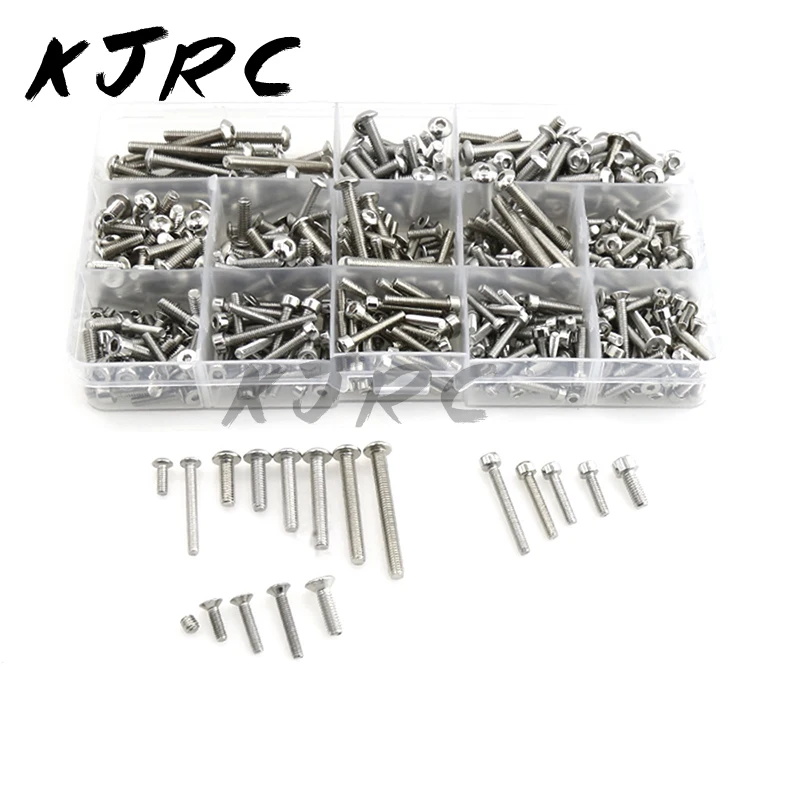 1set Stainless Steel Upgrade Screw Pack Screw Box, Vulnerable Accessories for Traxxas X-Maxx 1/5 Big X Truck