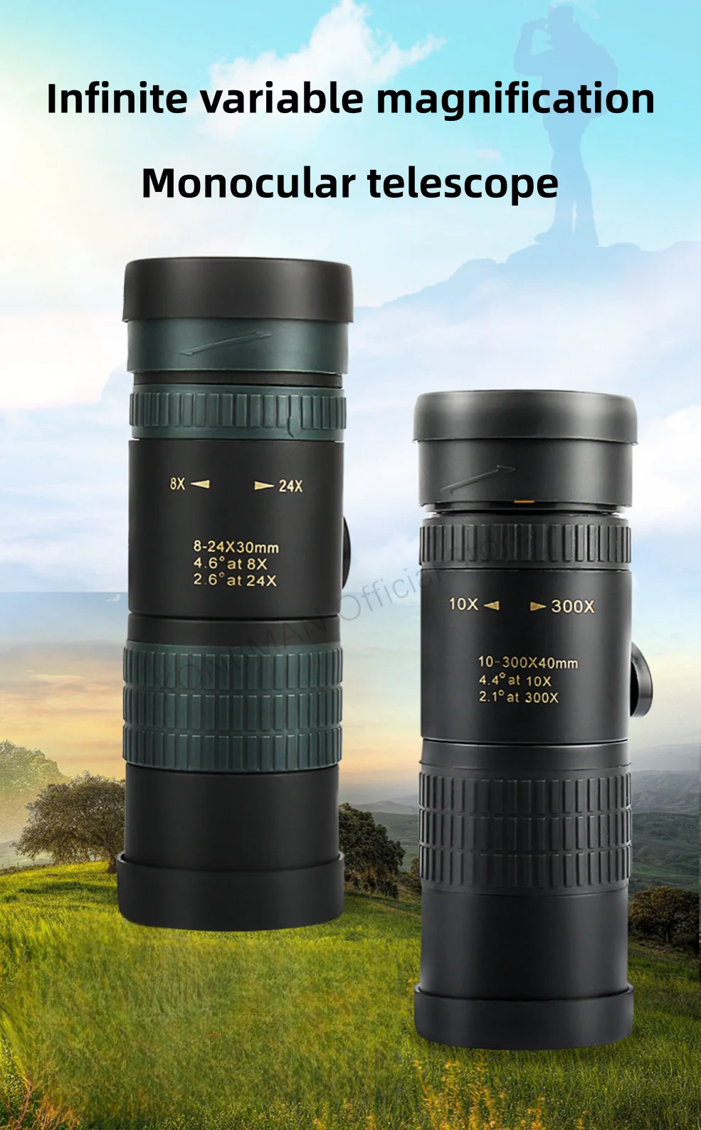 10-300X Zoom High Definition Leistungsstarke Fernglas Teleskop Fernbedienung Tragbare Hochwertige Professionelle Jagd Monokulare Teleskop – Detail 1
