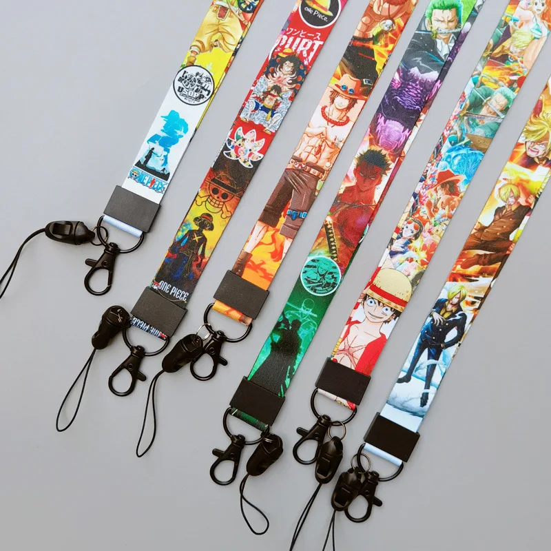 One Piece anime cartoon mobile phone lanyard, cute neck-hanging card holder, creative trendy personalized lanyard accessory view 2