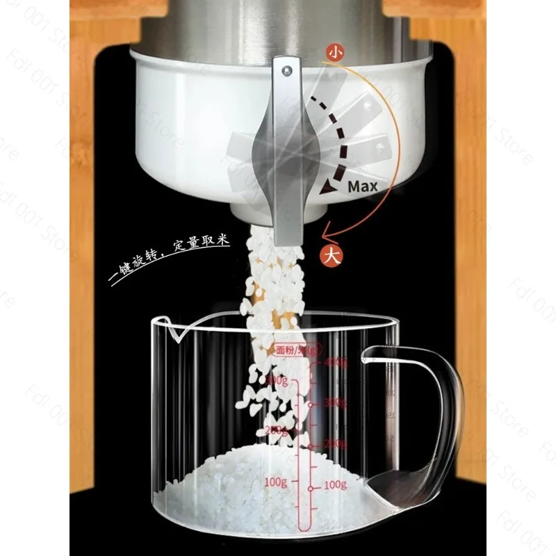 Flour Cereal Rice Dispenser Creative Glass Food Container Kitchen