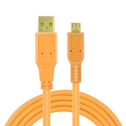 Cable naranja USB 2,0 a Micro USB de 5 pines, Cable de cámara en línea de alta calidad A7S2 A7S A7R a7M, SLR en miniatura, 3M/5M/8M