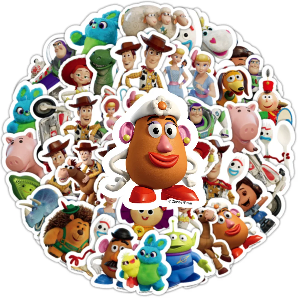 10/30/50pcs Cute Disney Cartoon Toy Story Stickers Buzz Lightyear Woody Anime Decal DIY Laptop Phone Scrapbook Sticker for Kids