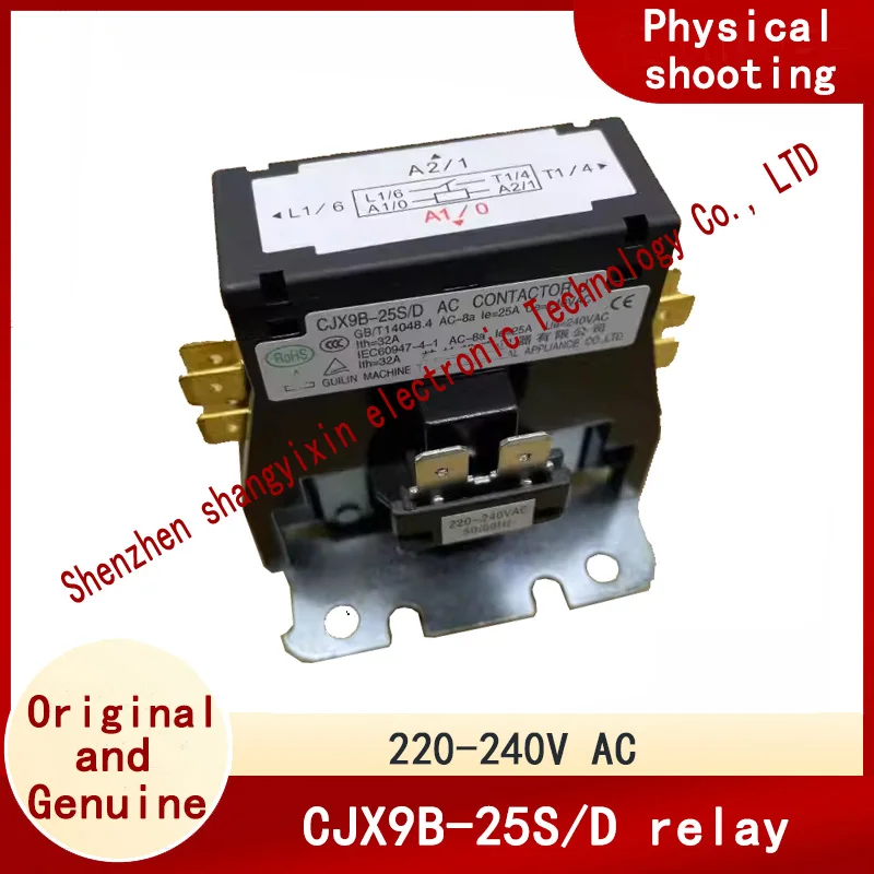 Original CJX9B-25S/D 220V-240VAC air conditioning outdoor unit compressor relay AC contactor