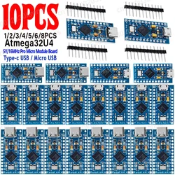 1-10x MICRO/TYPE-C USB Pro Micro for arduino ATmega32U4 5V/16MHz Module with 2 row pin header For Leonardo in stock best quality