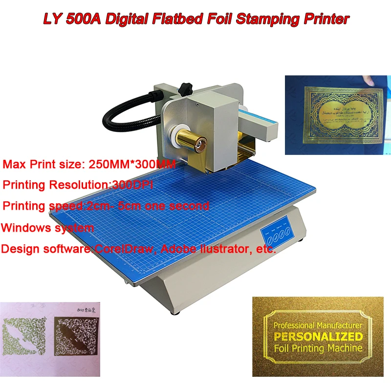 

LY 500A foil press machine digital hot foil stamping printer machine free DDP to RU