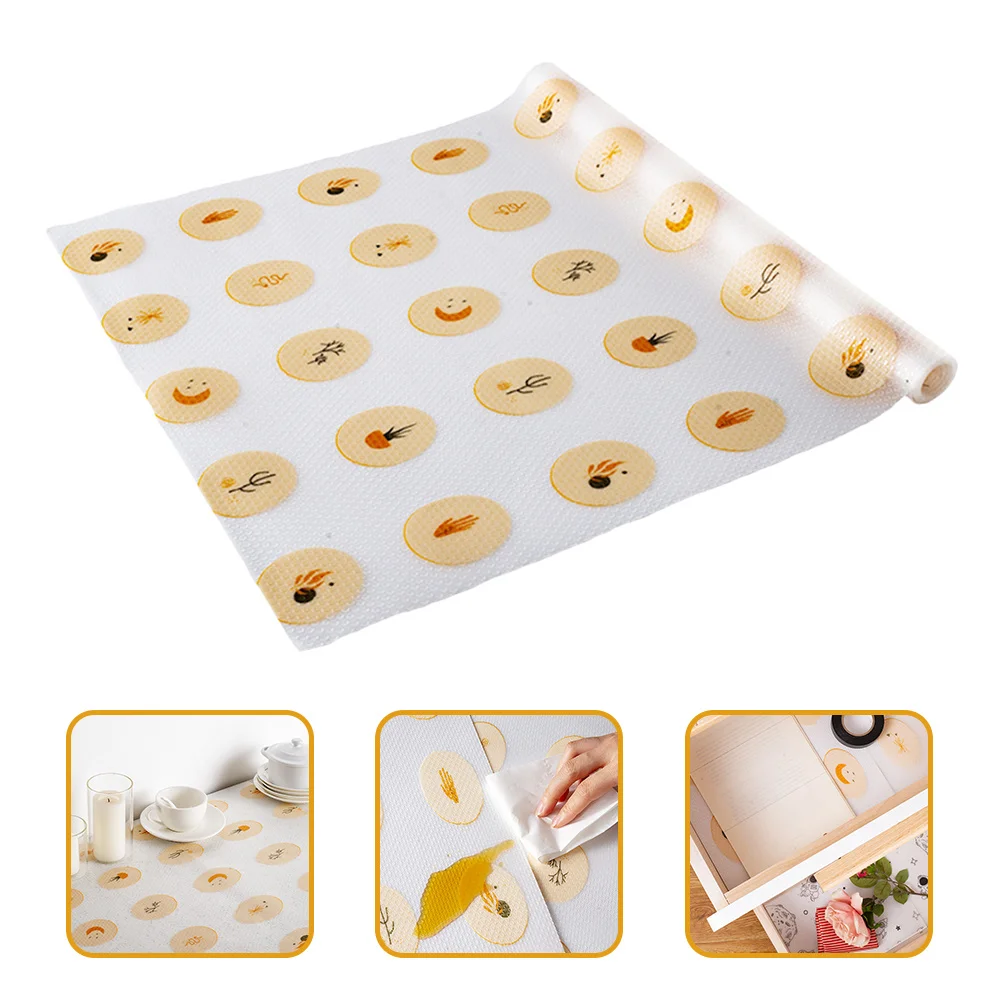 بطانة أرفف غير لاصقة، بطانة درج، مادة إيفا، حماية خزانة المطبخ، 1 لفة سهلة القطع، استخدام مرن للأرفف #6