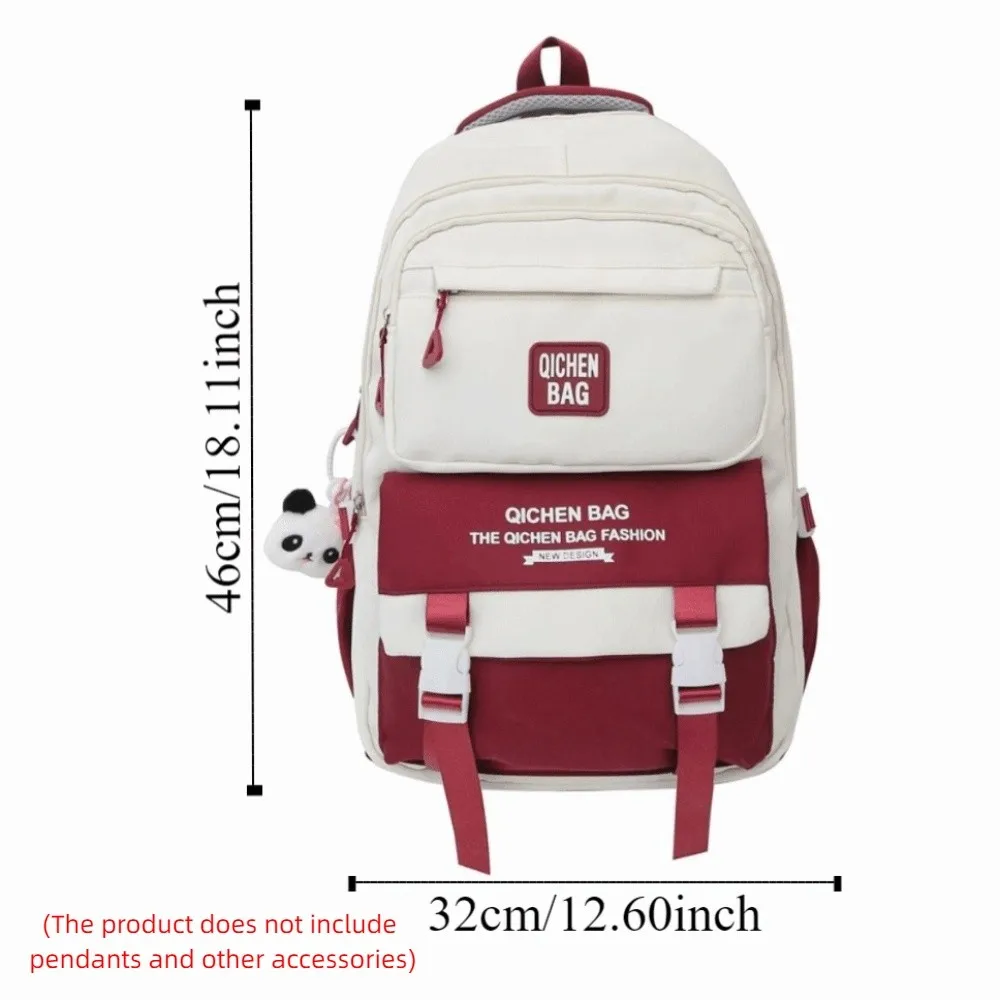 Borse da scuola per studenti di grande capacità Borsa a tracolla multitasche impermeabile per ragazze Borsa da esterno leggera e traspirante