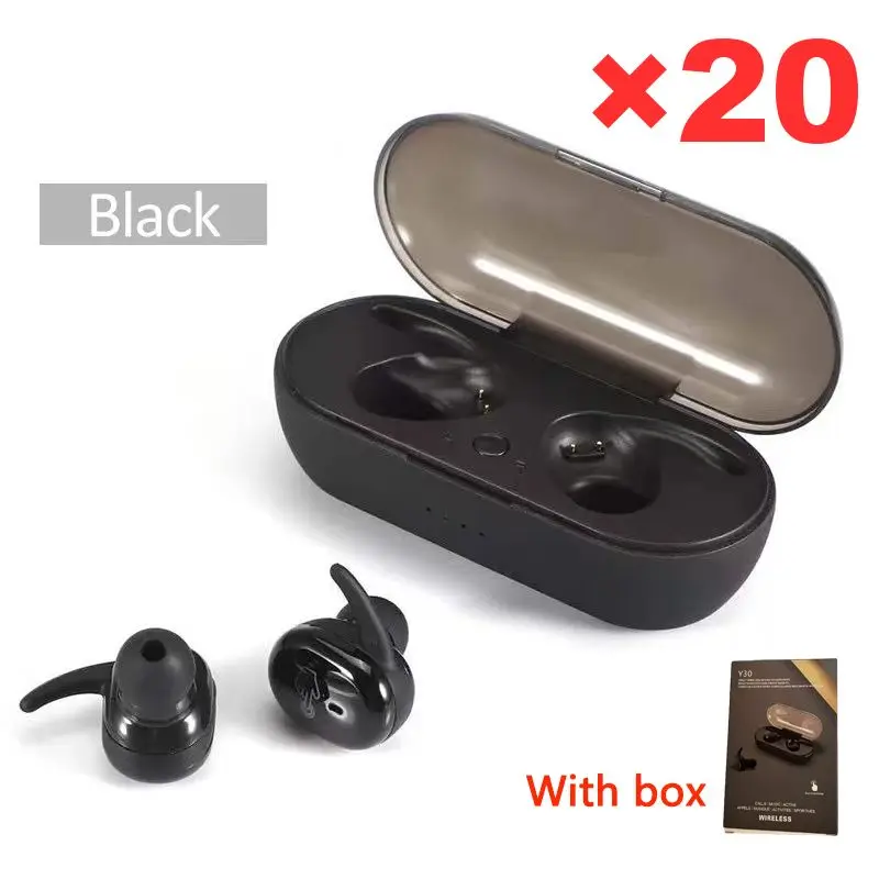 Y30 Tws Earbuds Lot Wholesale Electronic Technology Resale Earphone Bluetooth Wireless Headphones Hearing Aids Headset Mic 20pcs