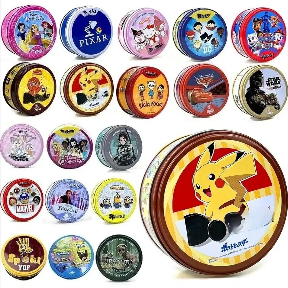 

-*ALL Styles Spot It Jr Добble Juego Карточная игра Пикачу Друзья DC Disney Pixar Sanrio Paw Patrol Вечеринка Доска Мультфильм Детские подарки