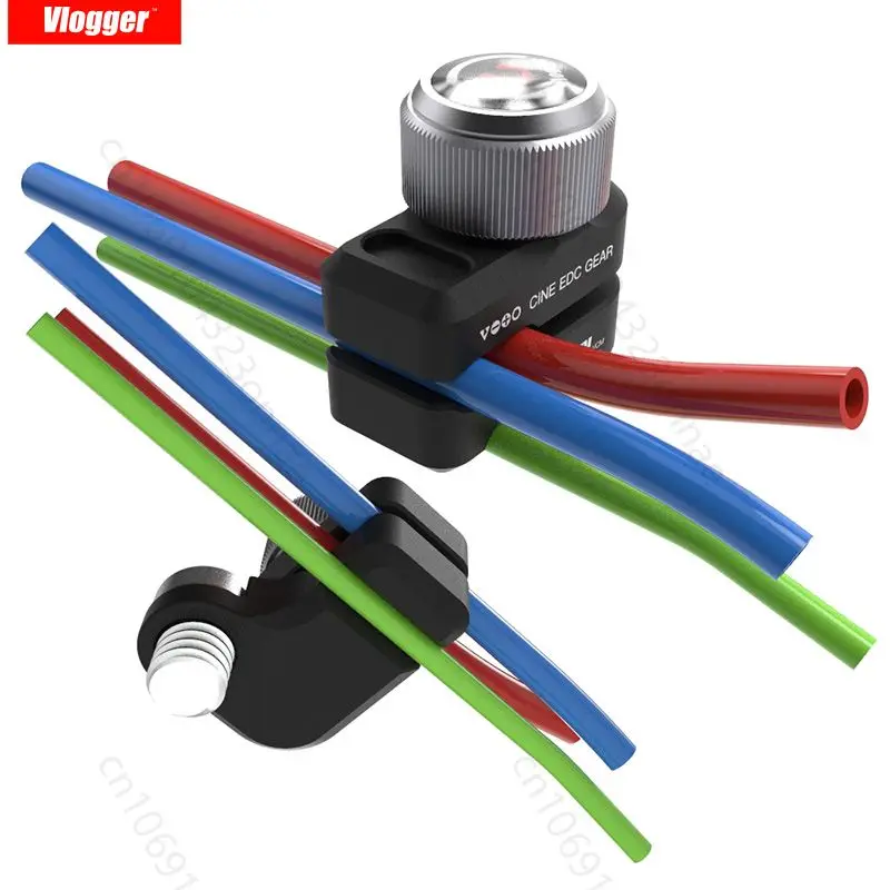 Vlogger zacisk kablowy dla z wejściem HDMI, organizator blokada zacisk do ramka do kamery DSLR zestaw Rig L listwa ochronna akcesoria 1/4 dla Canon Niko
