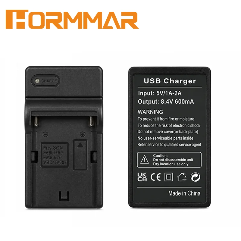 NP-F550 Battery Charger for Sony NP-FM50, FM70 FM30, FM500H F570, F730, F730H, F750, F770, F930, F950/B, F960, F970, QM50