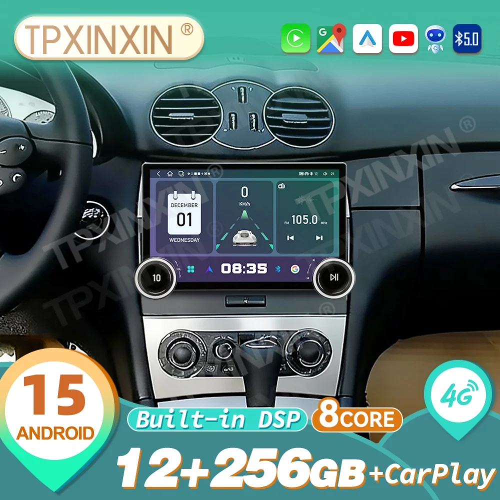 For Mercedes Benz C CLK 2005~2009 Double Knobs Android Auto Carplay Car Radio Automotive Multimedia Stereo Player GPS Head Unit