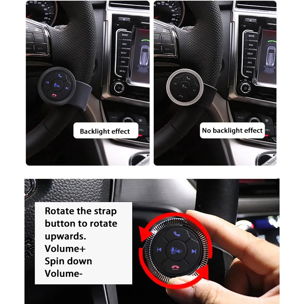 Steering Wheel Controller Stylish and Easy to Use Car Wireless Steering Wheel Control Button for DVD GPS Radio