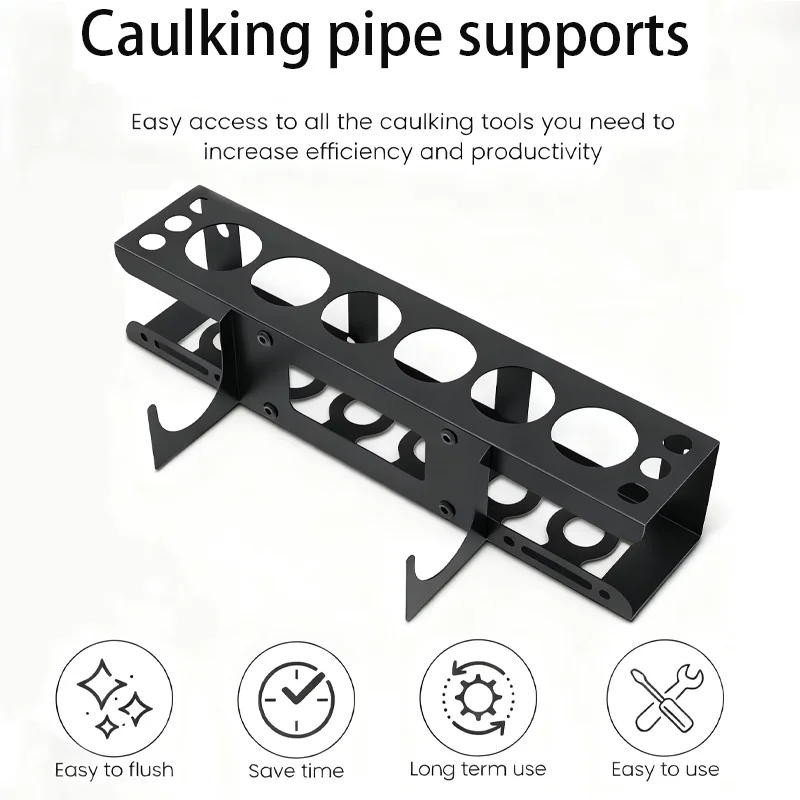

Держатель для трубок для герметика, металлическая стойка для трубок для смазки, настенный органайзер для герметика, стойка для трубок для ручной герметизации, органайзер для инструментов для герметика, вмещает 6