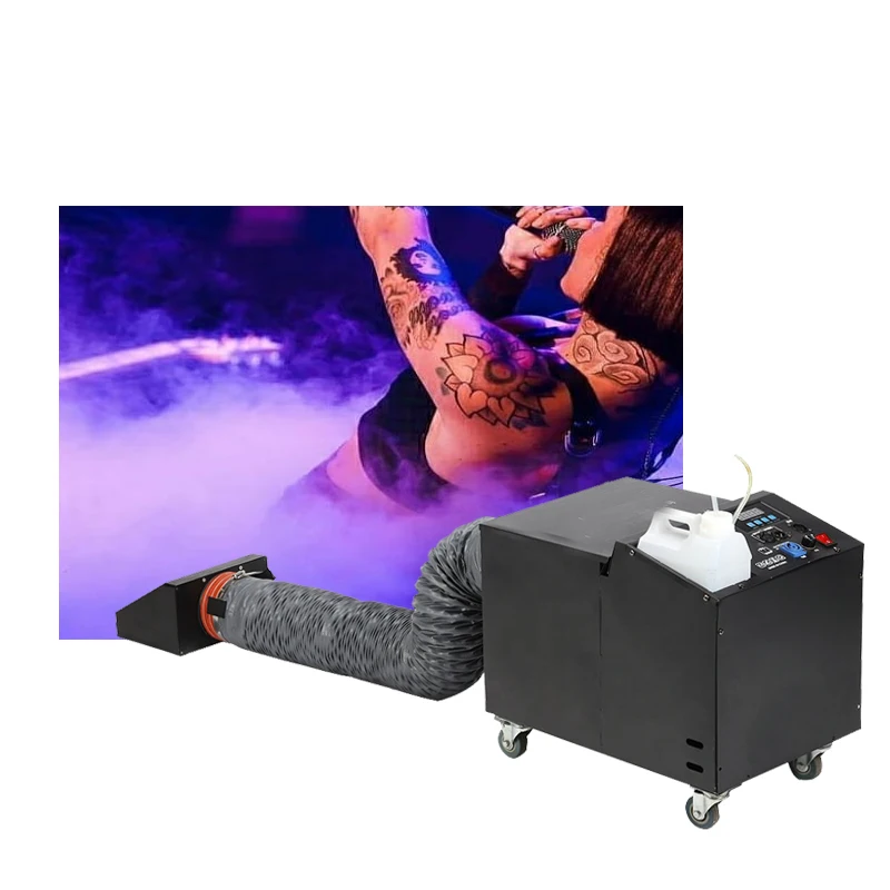 2000W mini heavy smoke machine water low fog machine with wheels for stage party events shows