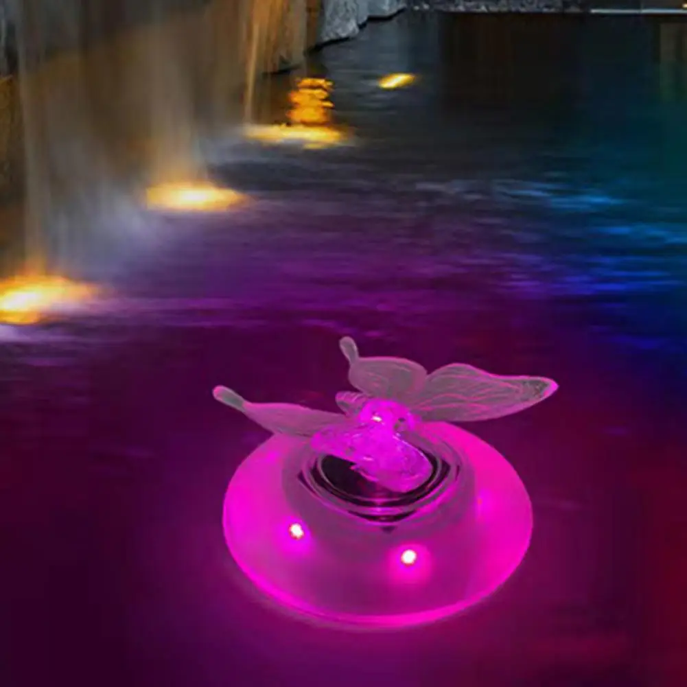 Innovative Solar Pool Light Colorful Floating Pool Light Anti-corrosion Lighting Dragonfly Water Drift Light