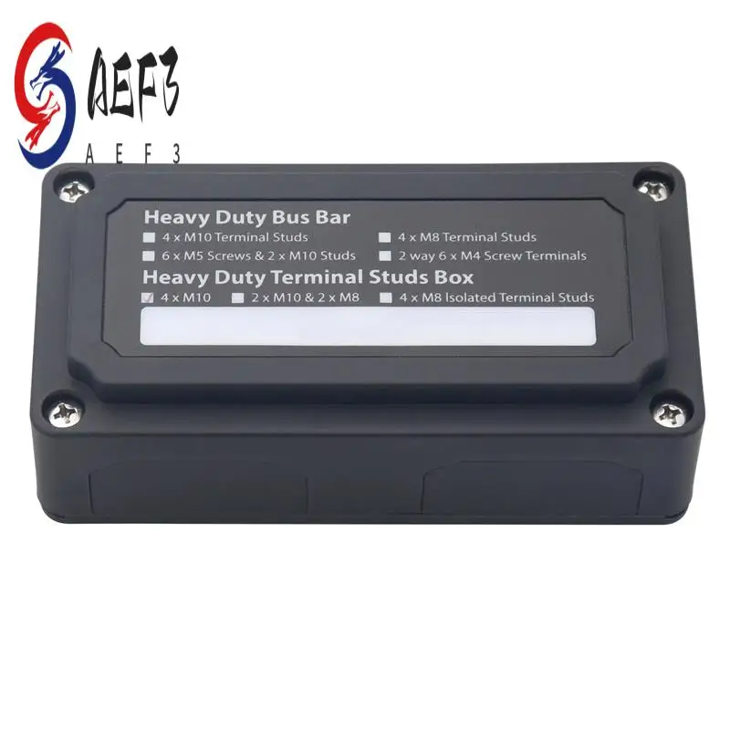 

AEF3-200A Распределительный блок шины шины Шина с 4 клеммными шпильками M10 (3/8 дюйма) для автомобиля, лодки на колесах