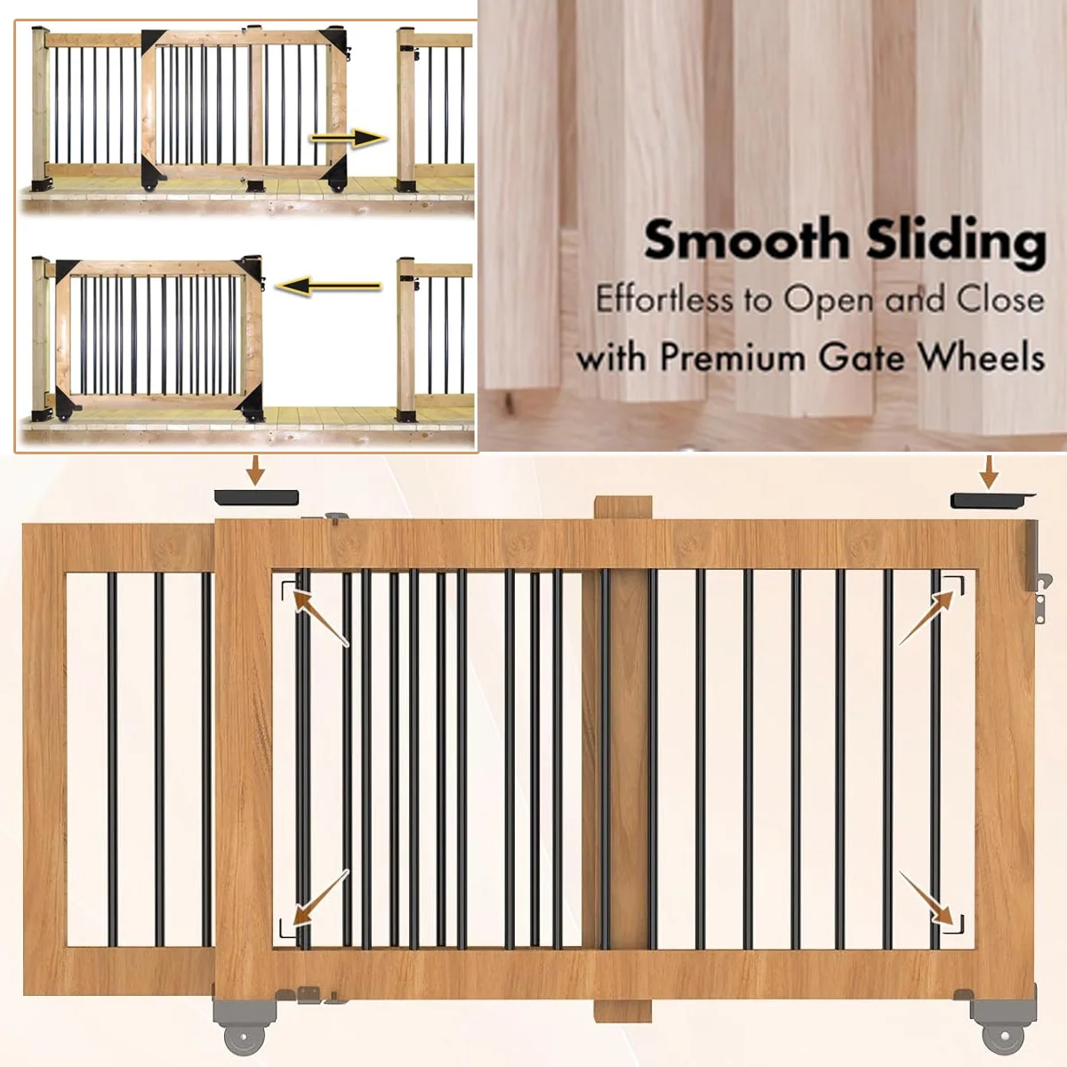 طقم بوابة منزلقة، طقم أدوات سطح السفينة، بوابة خارجية لسياج سطح السفينة، مقاومة للصدأ، فولاذ مطلي بالمسحوق #5