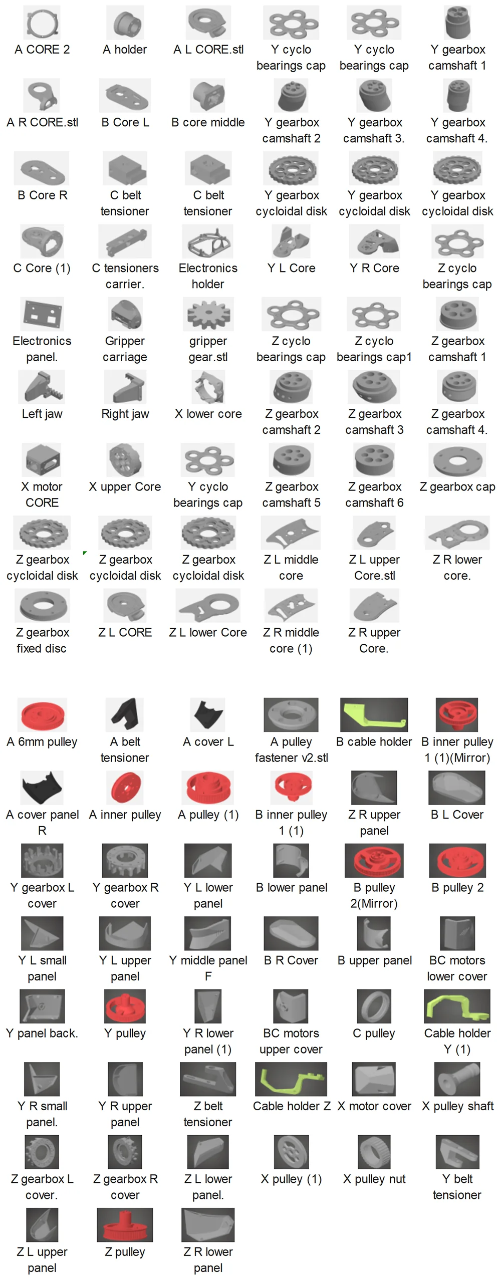 Custom FDM-3D Printed Parts for Arctos 0.2 Robot - ABS Printing