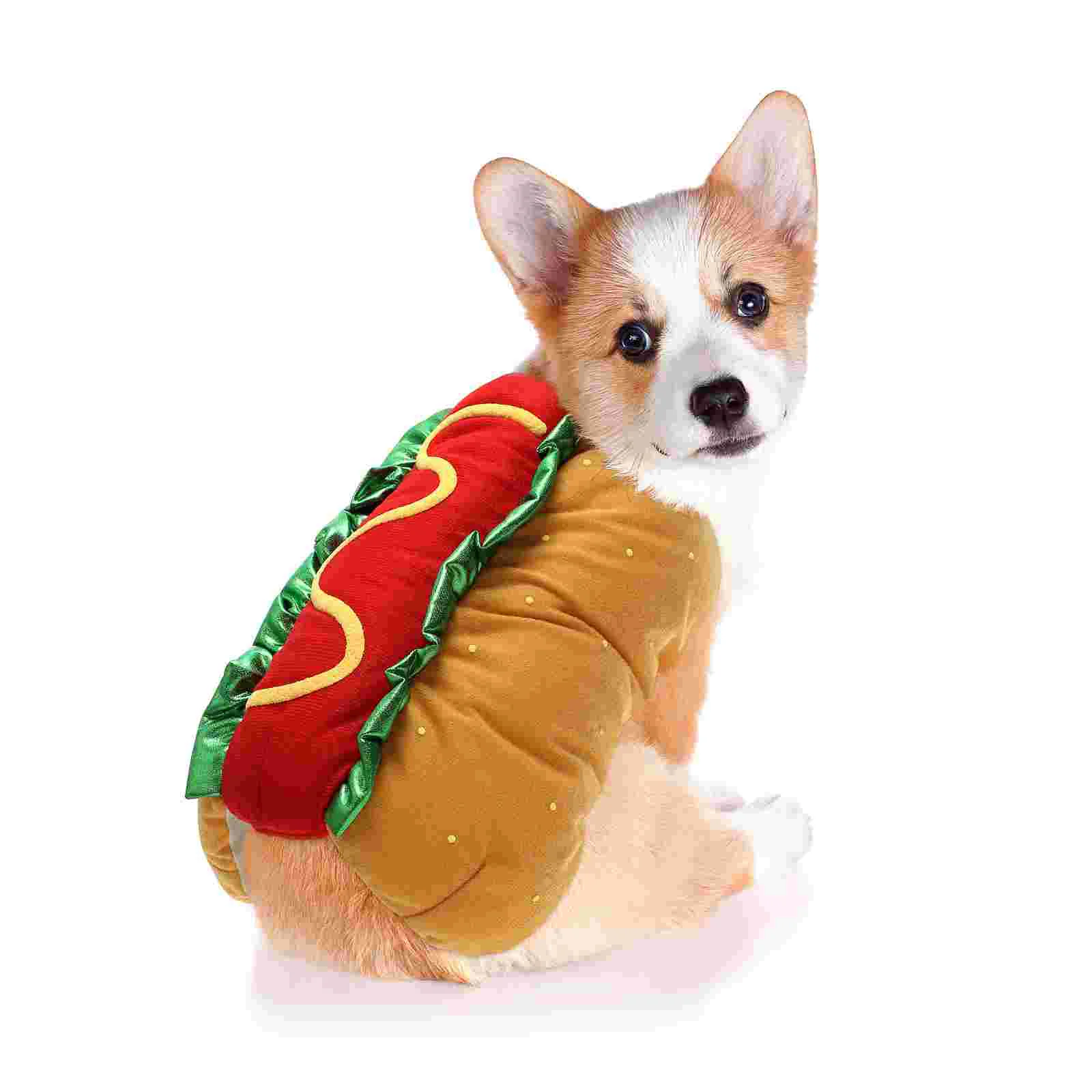 

Cat Halloween Costume Hot Dog for Pet Costumes Cosplay Christmas Clothing Funny