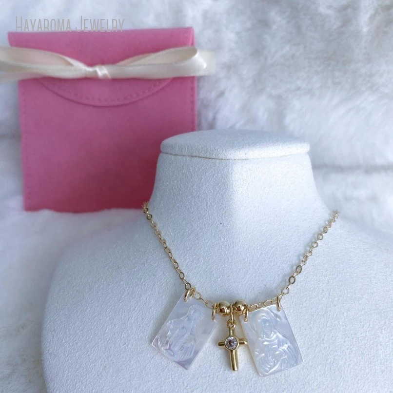 

10 шт., лопастной крест, чудесная медаль, эскапуарио, католические украшения, ожерелье Девы Марии, подарок на крещение